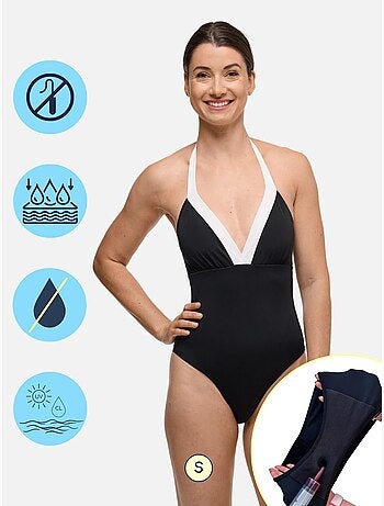Maillot de Bain Menstruel 1 Pièce - Femme & Ado - Flux Moyen - Alba - SORIO