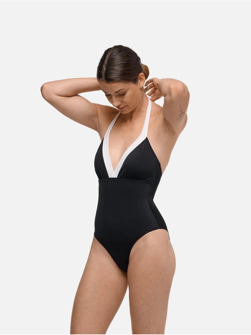 Maillot de Bain Menstruel 1 Pièce - Femme & Ado - Flux Moyen - Alba - SORIO Noir Blanc - Kiabi