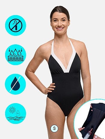 Maillot de Bain Menstruel 1 Pièce - Femme & Ado - Flux Moyen - Alba - SORIO