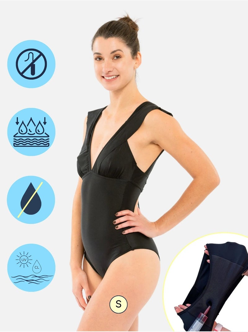 Maillot de bain Menstruel 1 pièce - Sya - SORIO Noir - Kiabi
