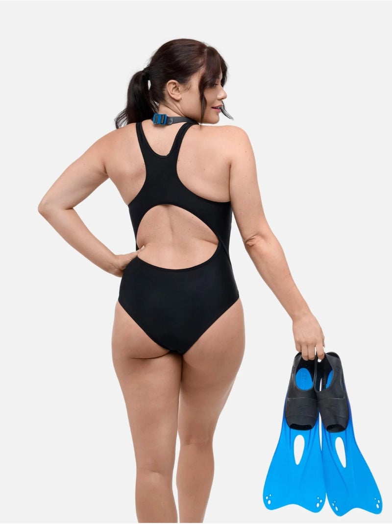 Maillot de bain Menstruel 1 Pièce- Femme & Ado - Flux Abondant - Lola - SORIO Noir - Kiabi