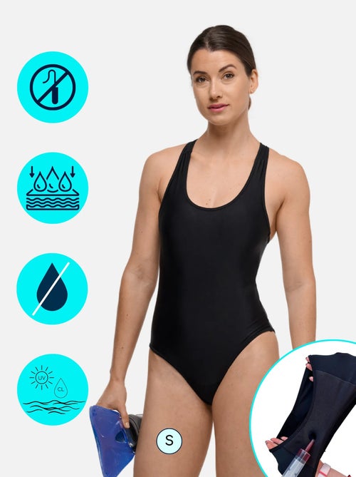 Maillot de bain Menstruel 1 Pièce- Femme & Ado - Flux Abondant - Lola - SORIO - Kiabi