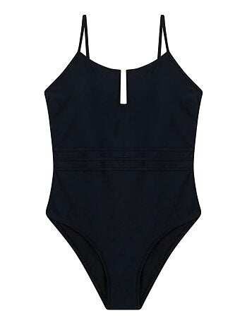 Maillot de bain menstruel une pièce CLAUDIA Noir flux Light