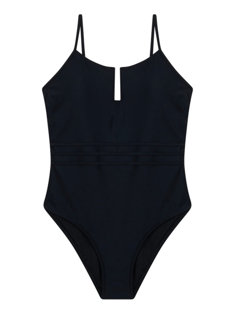 Maillot de bain menstruel une pièce CLAUDIA Noir flux Medium Noir - Kiabi