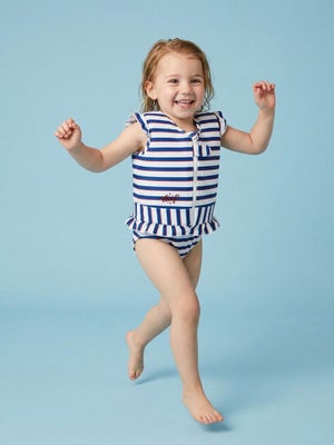 Maillot De Bain Flottant Une Pièce Bébé 1-4 Ans - Avec 8 Flotteurs Amovibles - Sécurité Piscine, Apprentissage Natation