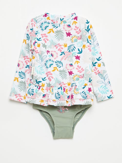 Maillot de bain 'Petit Béguin' 2 pièces culotte + T-shirt - Kiabi