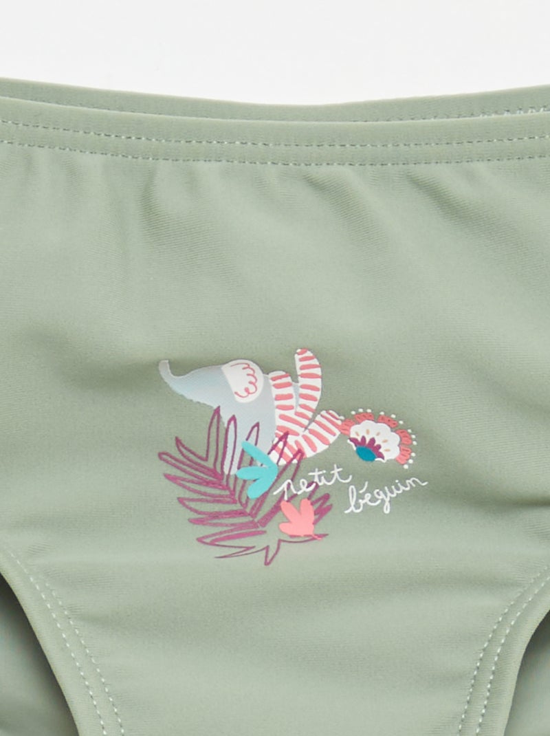 Maillot de bain 'Petit Béguin' 2 pièces culotte + T-shirt Vert - Kiabi