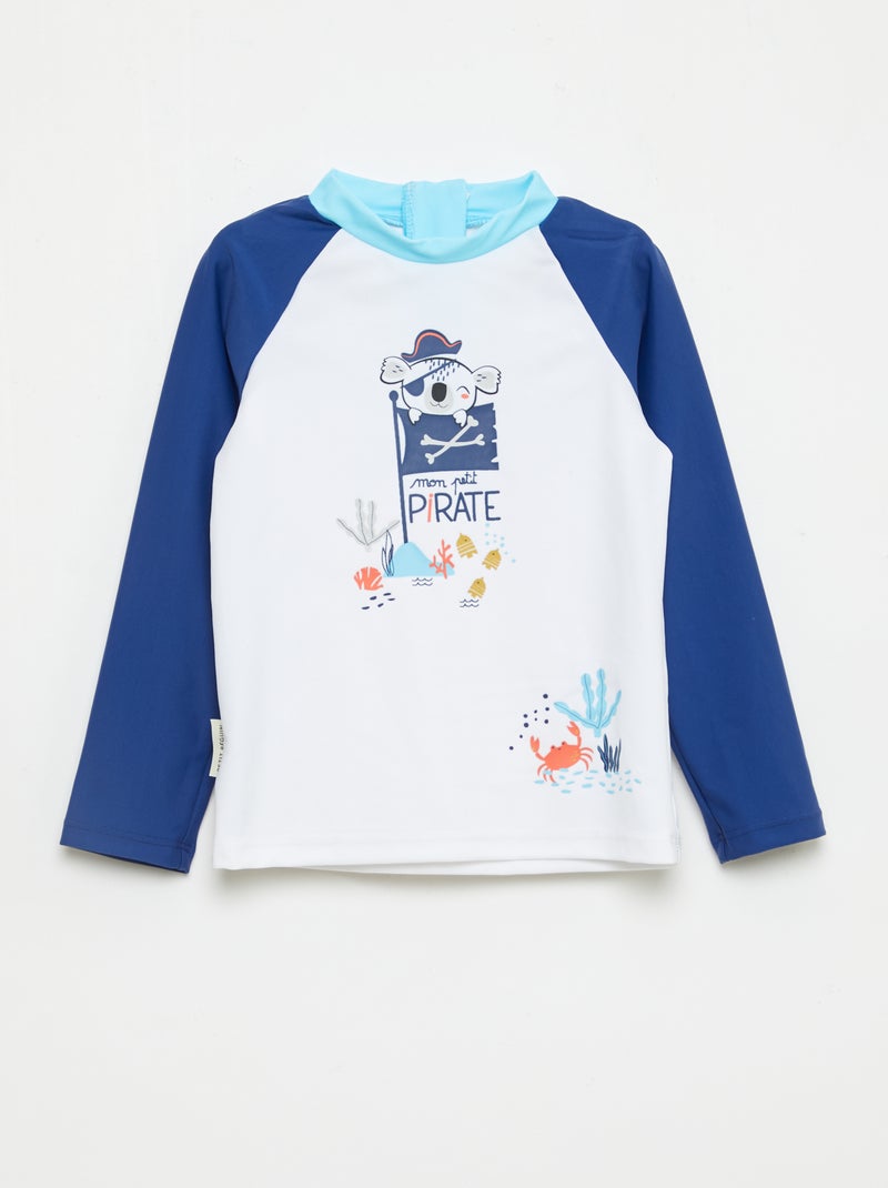 Maillot de bain 'Petit Béguin' 2 pièces T-shirt + boxer Bleu - Kiabi
