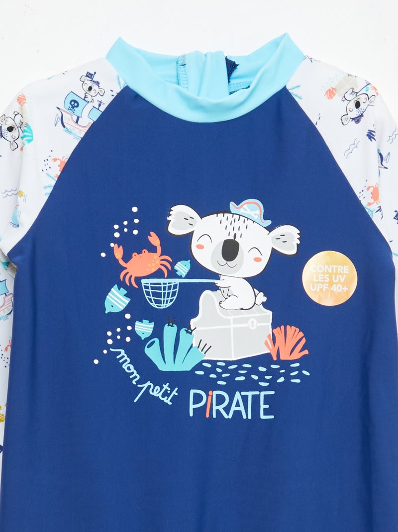 Maillot de bain 'Petit Béguin' 2 pièces T-shirt + boxer Bleu - Kiabi