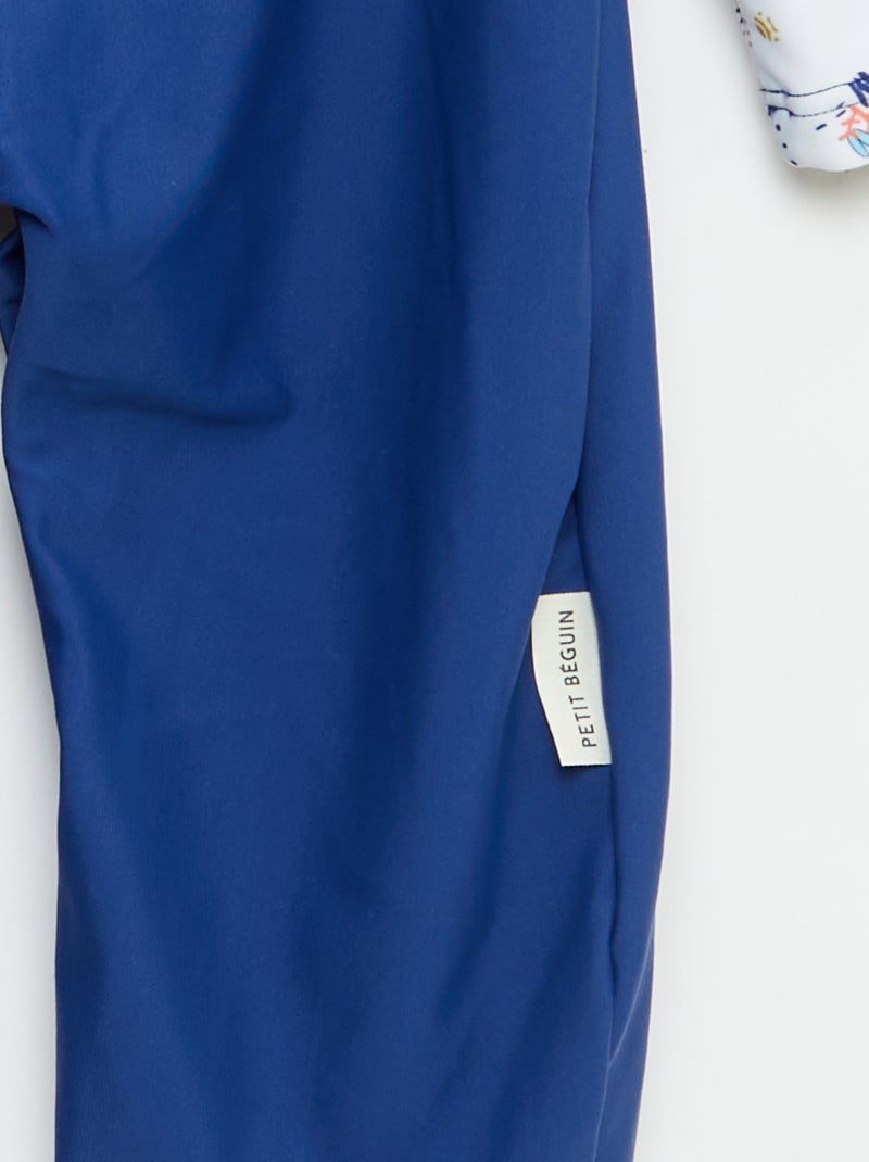 Maillot de bain 'Petit Béguin' 2 pièces T-shirt + boxer Bleu - Kiabi