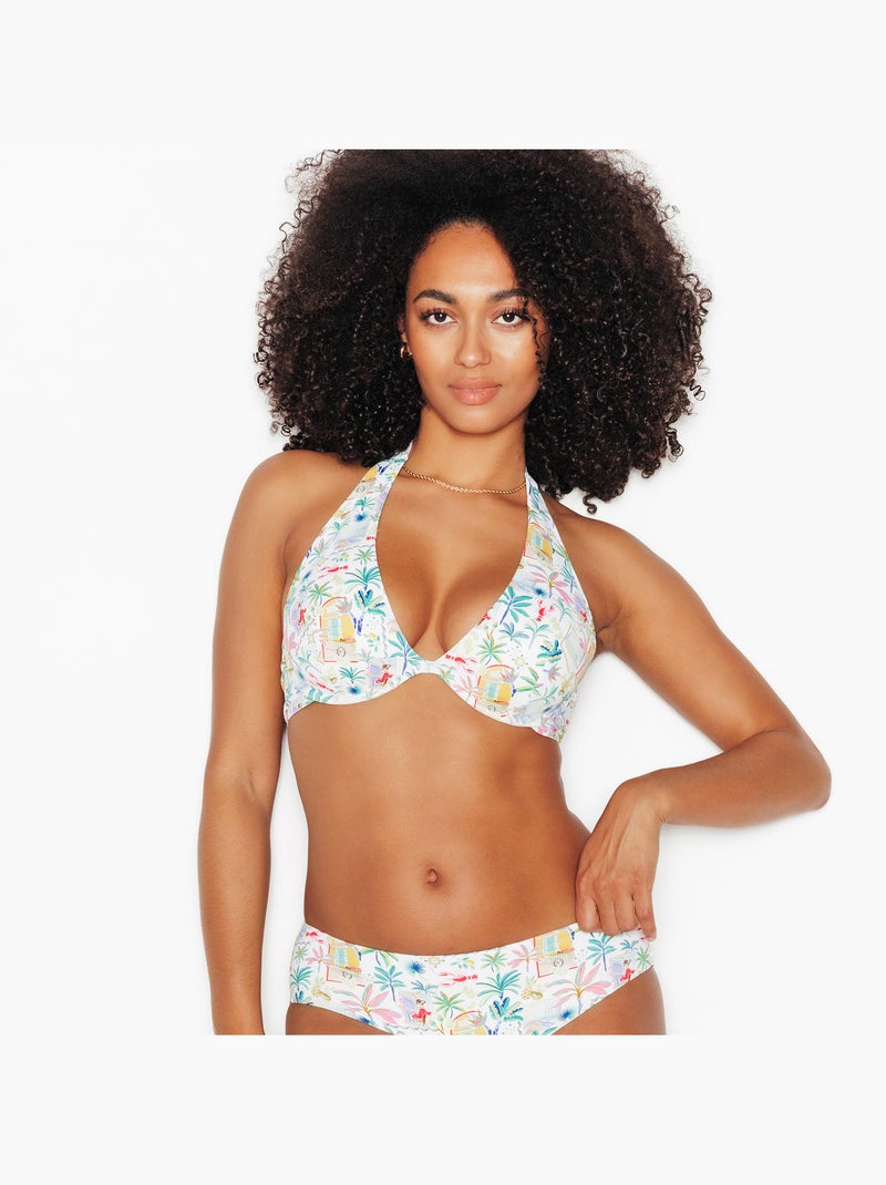 Maillot de bain plunge foulard Papaye - RougeGorge Lingerie Blanc Multicolore - Kiabi