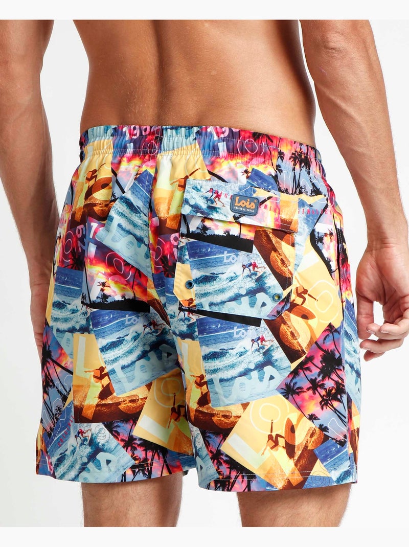 Maillot de bain postal pour homme LOIS Multicolore - Kiabi