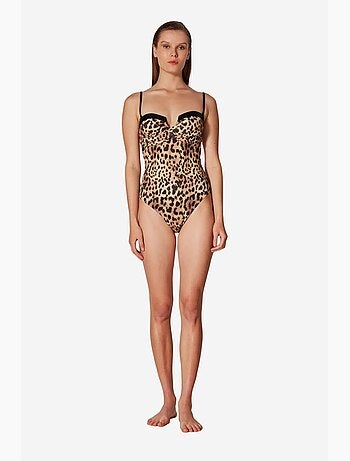 Maillot de bain puccini à imprimé léopard, corseté - collection masur free penti
