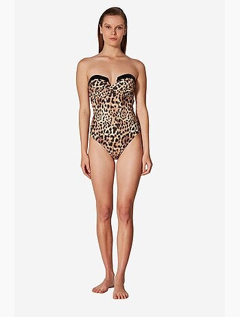 Maillot de bain puccini à imprimé léopard, corseté - collection masur free penti