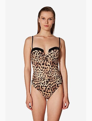 Maillot de bain puccini à imprimé léopard, corseté - collection masur free penti