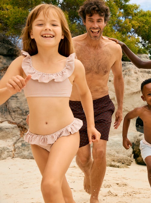 Maillot de bain rayé - 2 pièces - Kiabi