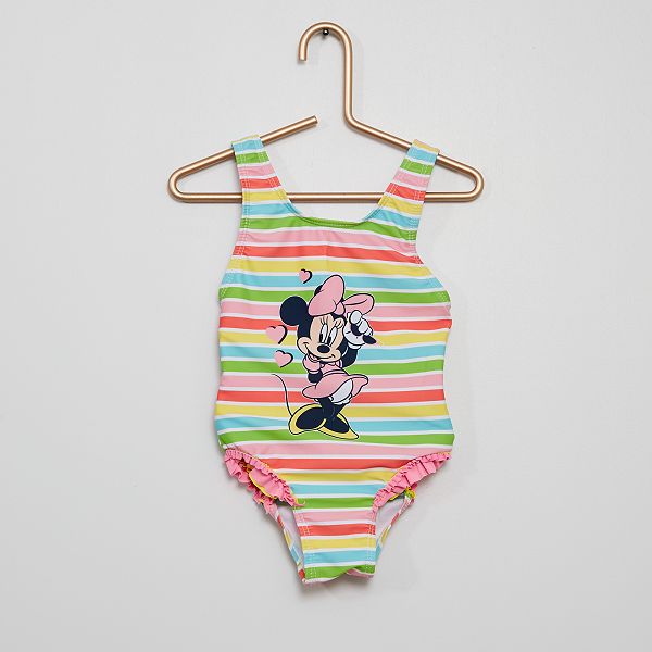 Maillot De Bain Raye 1 Piece Minnie Disney Bebe Fille Rose Kiabi 7 00