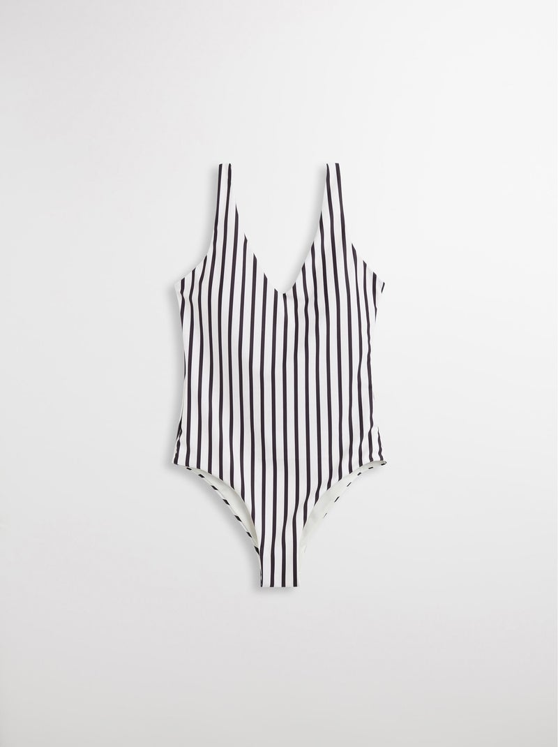 Maillot de bain rayé MO Fashion Blanc - Kiabi