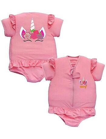 Maillot de Bain Rosy Enfant avec Flotteurs - Accessoire de Natation Fille