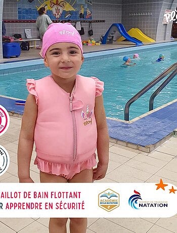 Maillot de Bain Rosy Enfant avec Flotteurs - Accessoire de Natation Fille