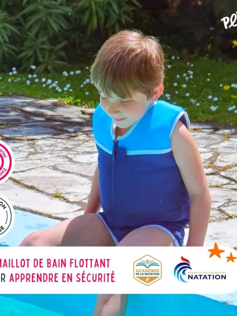 Maillot de Bain Sailor Enfant avec Flotteurs - Accessoire de Natation Garçon Bleu - Kiabi