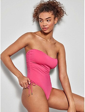 Maillot de bain sans armature avec mousse et bretelles détachables