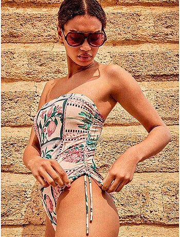 Maillot de bain sans armature décolleté bandeau