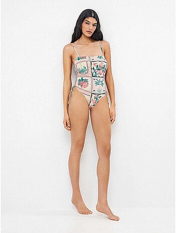 Maillot de bain sans armature décolleté bandeau