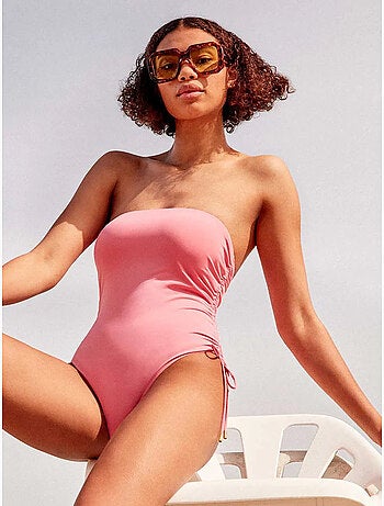 Maillot de bain sans armature décolleté bandeau