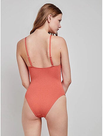 Maillot de bain sans armature en tissu piqué