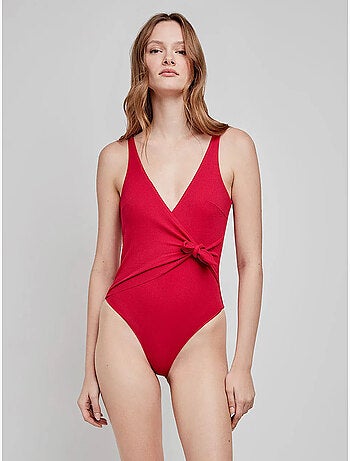 Maillot de bain sans armature en tissu structuré