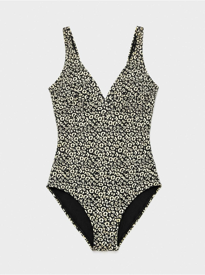 Maillot de bain sans armature imprimé animal Multicolore - Kiabi