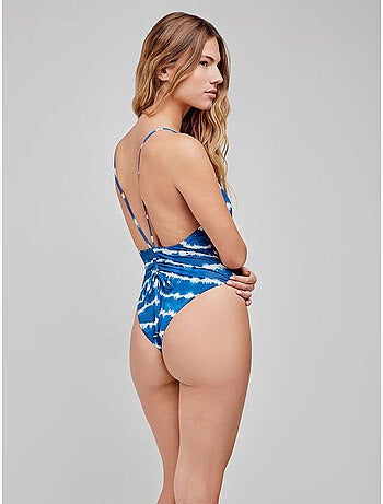 Maillot de bain sans armature imprimé tie-dye