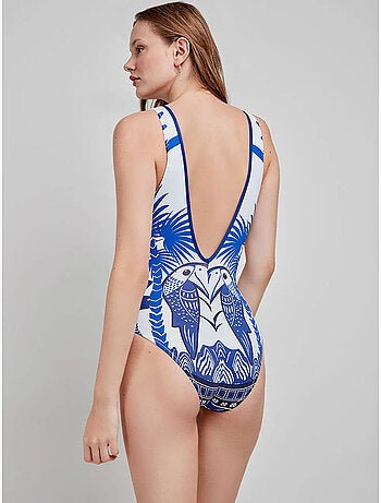 Maillot de bain sans armature imprimé toucans