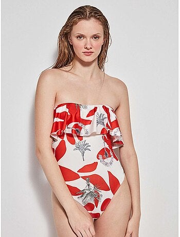 Maillot de bain sans armatures et avec coques amovibles