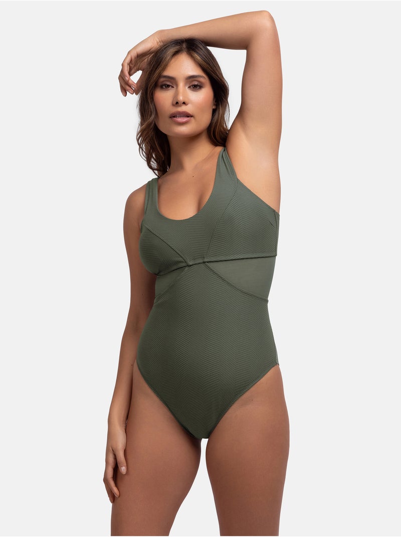 Maillot de bain sculptant saint tropez Dorina Vert - Kiabi