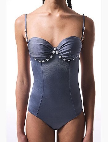 Maillot de bain seashell à perles penti