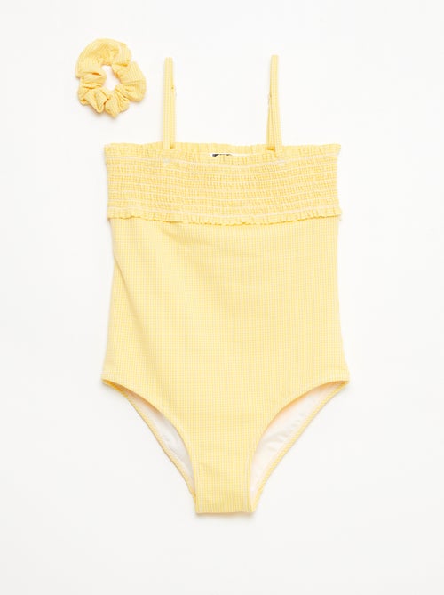 Maillot de bain smock + chouchou - 1 pièce - Kiabi Maillot de bain smock + chouchou - 1 pièce - Kiabi