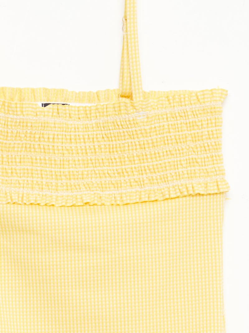 Maillot de bain smock + chouchou - 1 pièce Jaune - Kiabi