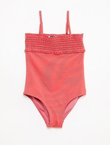 Maillot de bain smock + chouchou - 1 pièce