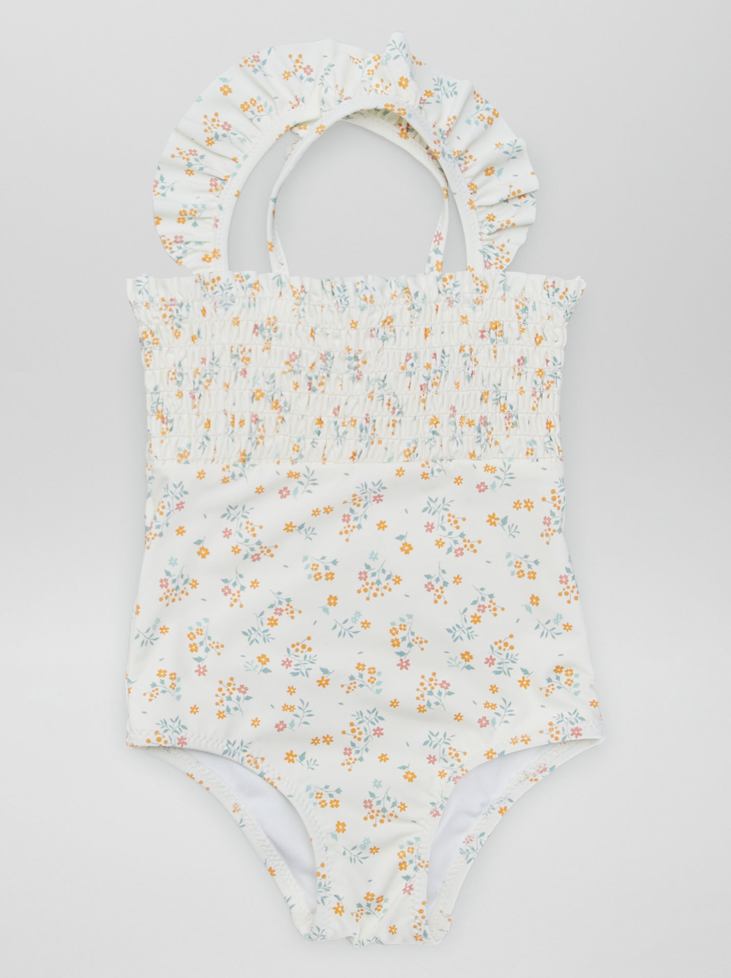 Arshiner Maillot de Bain Deux Pièces pour Fille Bustier Smocké