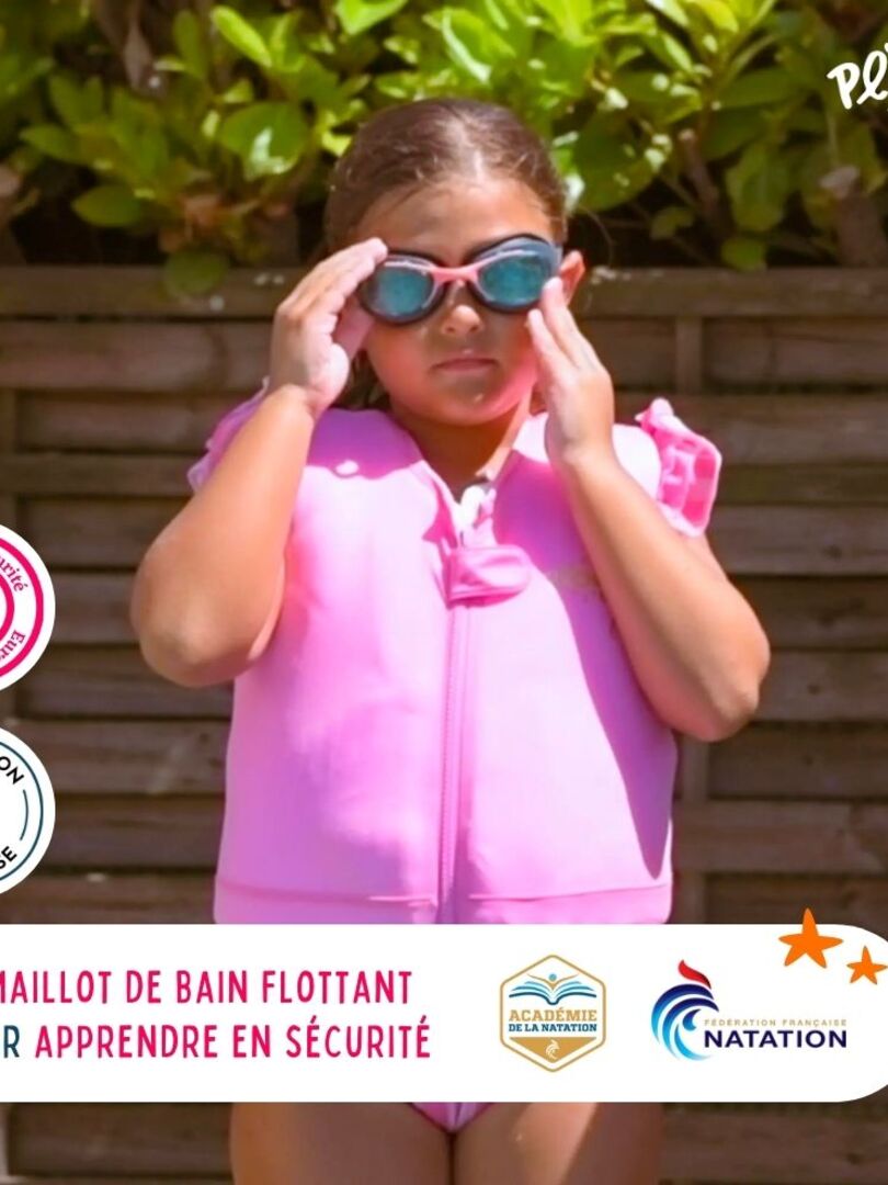 Maillot de Bain Syrene Enfant avec Flotteurs - Accessoire de Natation Fille Rose - Kiabi