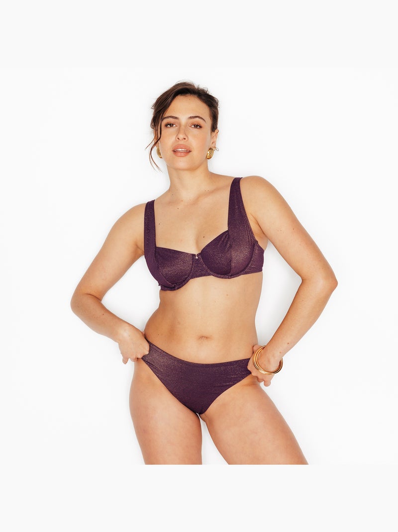 Maillot de bain tanga Ness - RougeGorge Lingerie Violet prune - Kiabi