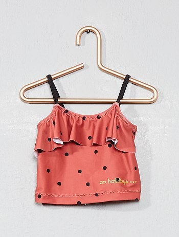 Lito Angels Maillot de Bain Jupe Mouse Tankini 2 Pieces pour bébé Fille Taille 12-24 Mois, Rouge (étiquette en Tissu 80