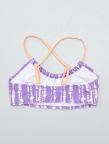 Haut De Maillot De Bain Tankini Fille - Xhiliration Tie Dye Multicolore - Taille XL