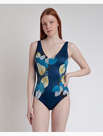 Maillot de bain triangle à feuilles dorées ADMAS pour femme