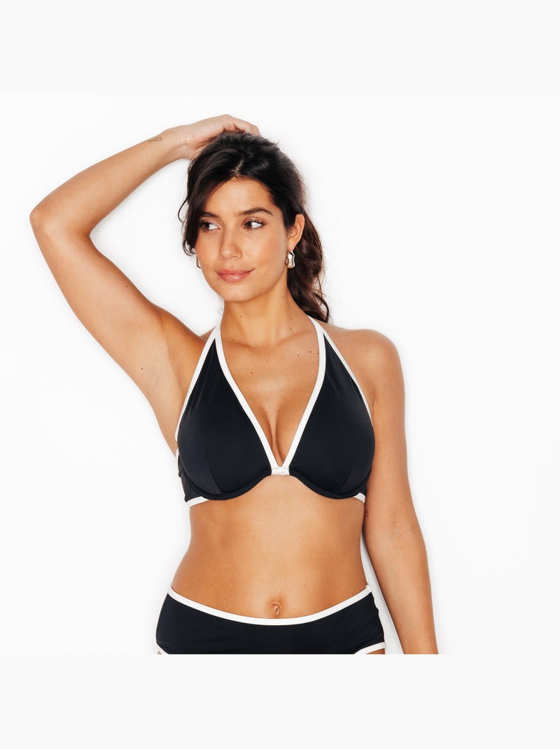 Maillot de bain triangle plunge Noeli - RougeGorge Lingerie Noir - Kiabi