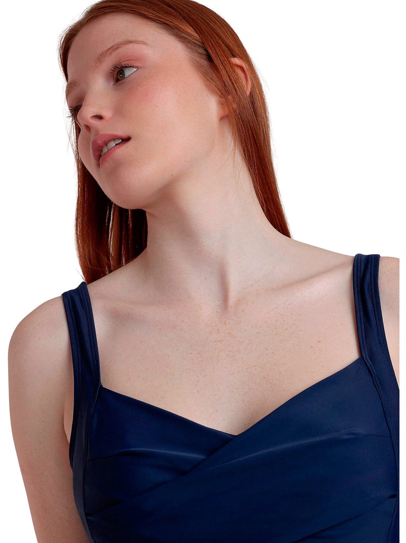 Maillot de bain une pièce amicissant préformé Curvy Mod Bleu marine - Kiabi