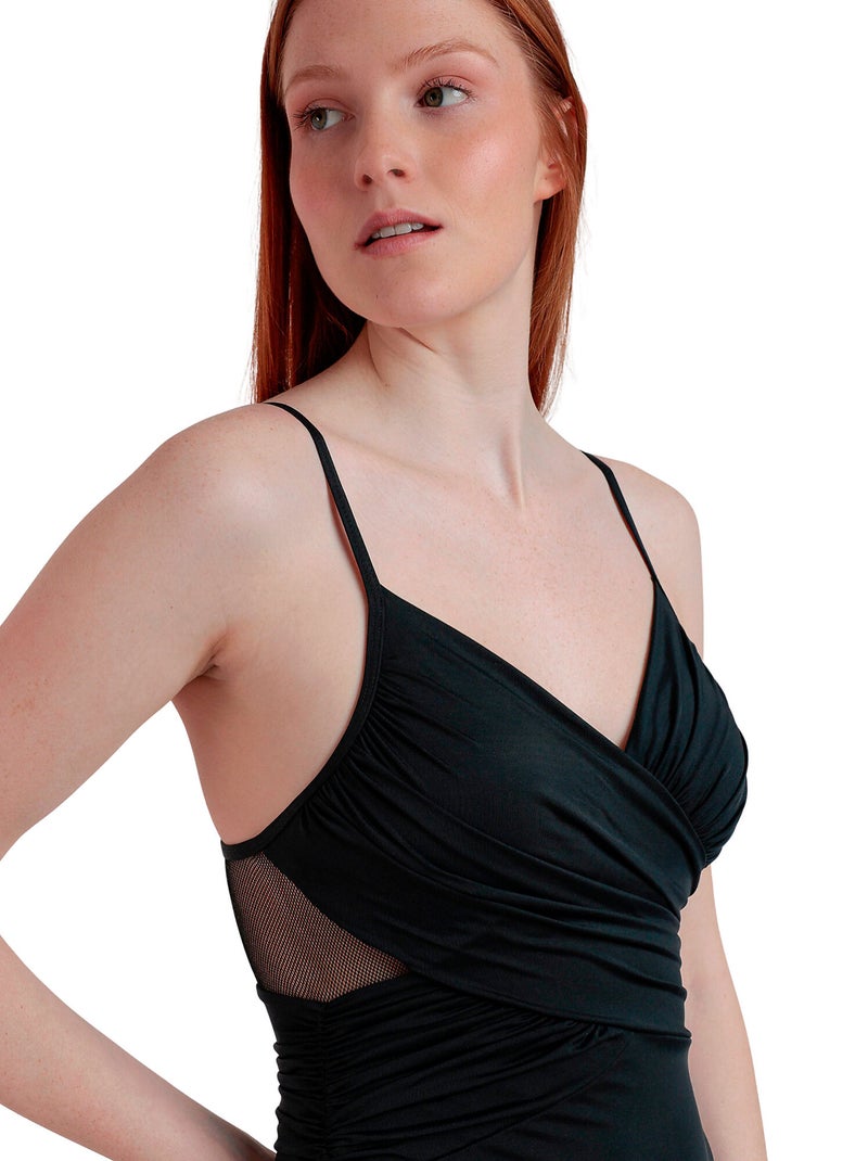 Maillot de bain une pièce armaturé croisé Night Noir - Kiabi