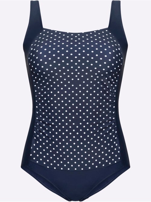 Maillot de bain une pièce avec encolure carrée et pois - Bonnet B - Moda Vilona - Kiabi